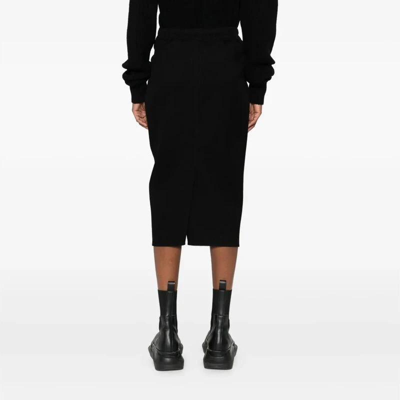 High Street RO Skirt Women's Zipper Double Opening High Waist Drawstring High Elasticity Slimming Effect Fashionable Slim Skirts