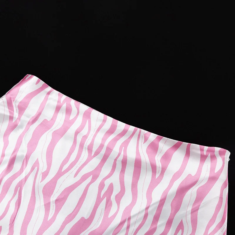 2023 Summer Autumn Women Elegant Midi Satin Skirts Printed High Waist Office Ladies Bodycon Pencil Slim Skirt For Women