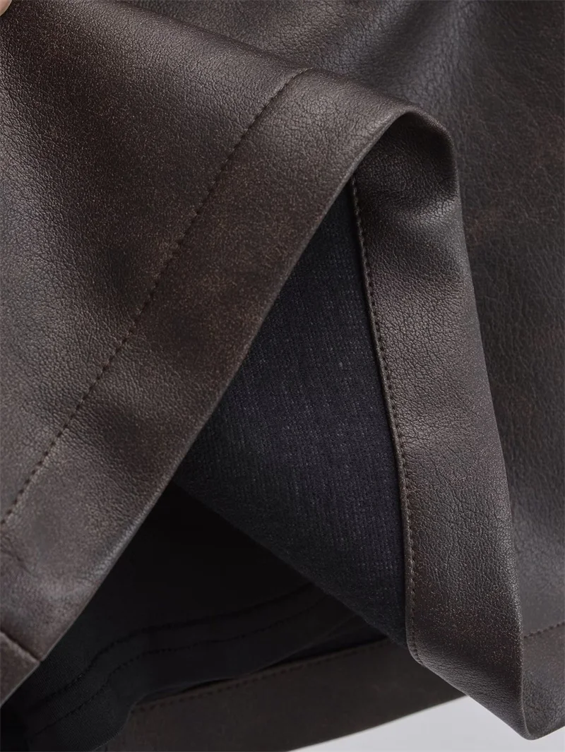 KEYANKETIAN New Launch Women's Faux Leather Skort Fashion Sexy Grunge With Belt Side Zipper Solid Sheath Mini Skirt Female