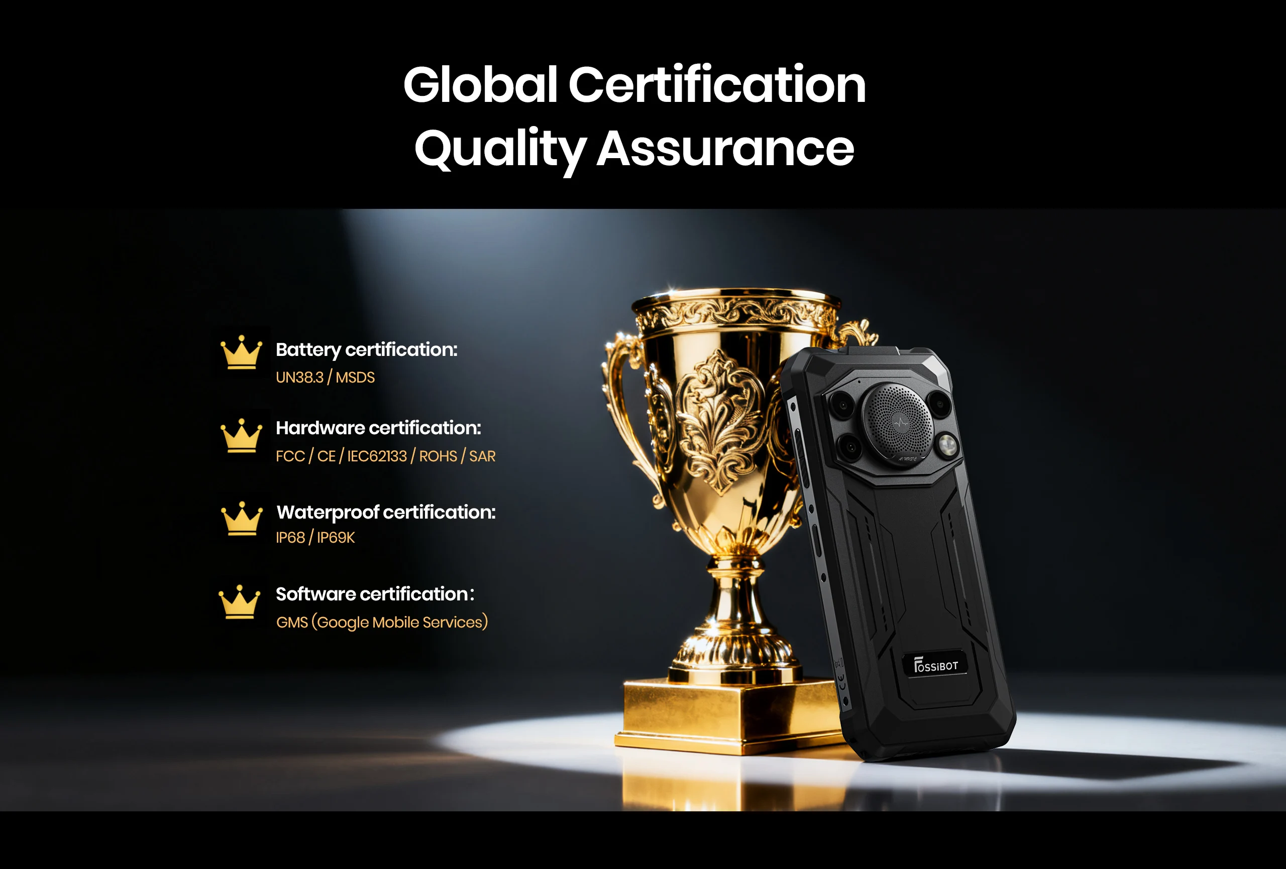 [World Premiere] Fossibot F110 Pro 5G Rugged Smartphone Android15 20GB(8+12)+128GB 10000mAh 20W Phone 6.745" HD+ 50MP+8MP NFC