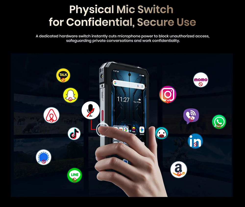 FOSSiBOT F115 UItra 36GB(12+24)RAM+256GB Android 16 20000mAh 64MP Night Vision Camera World's First Triple Vision Rugged Phone