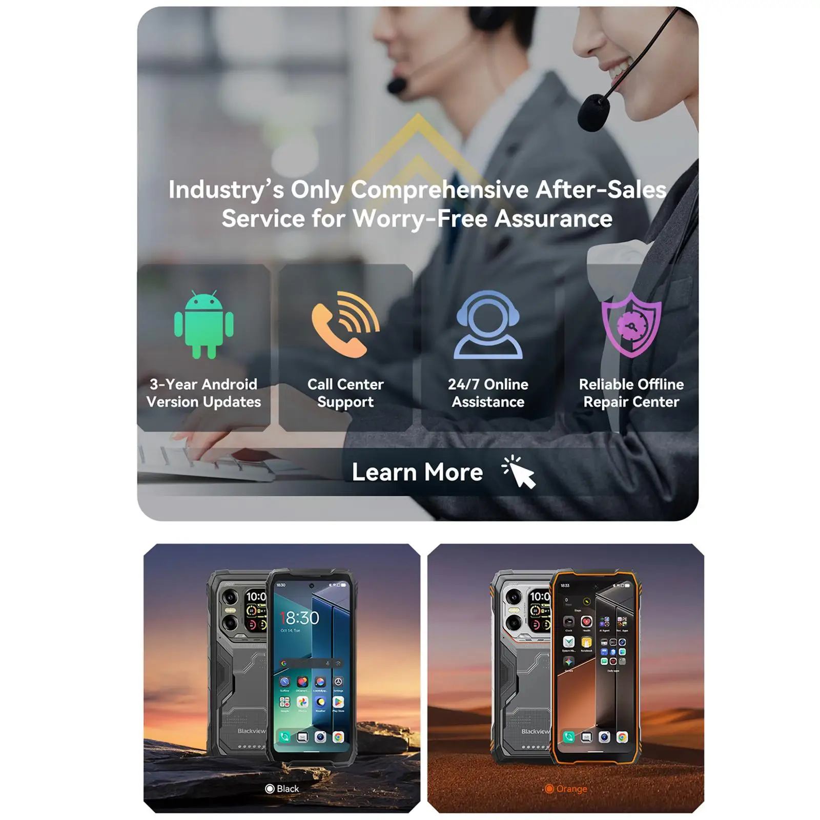 Blackview XPLORE X1 Rugged Smartphone 12GB+256GB 5G 108MP Camera 6.78'' Display 10000mAh Battery 55W Android 15 NFC Rugged Phone