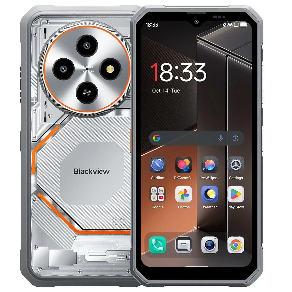 Blackview FORT 2 Rugged Phone 8GB+128GB / 256GB 6.56'' Android 15 MTK Helio G81 5000mAh NFC 4G Smartphone