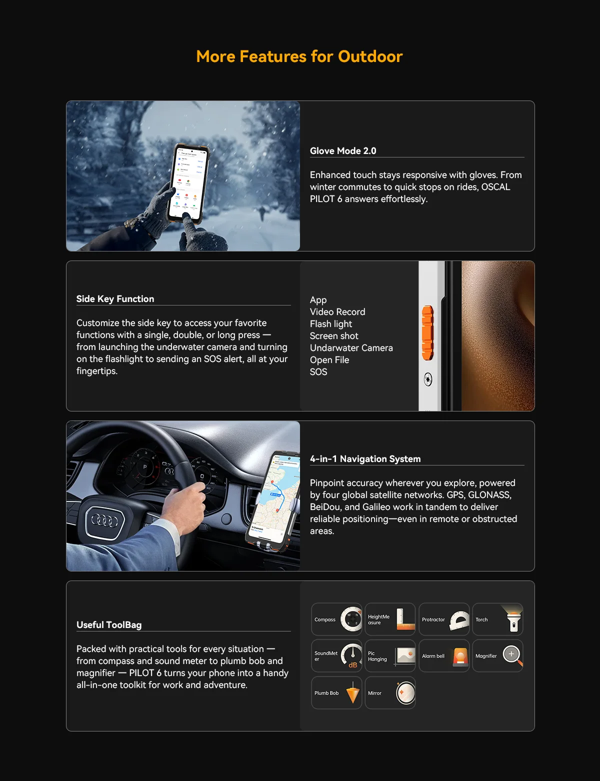 Blackview Oscal Pilot 6 Thermal Rugged Phone 12GB+256GB Night Vision Camera 6.67" Android 16 MediaTek MT8781 Helio G100 4G NFC