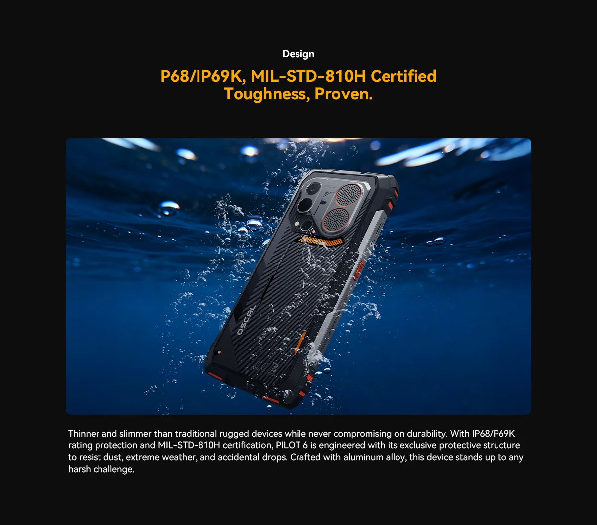 Blackview Oscal Pilot 6 Thermal Rugged Phone 12GB+256GB Night Vision Camera 6.67" Android 16 MediaTek MT8781 Helio G100 4G NFC