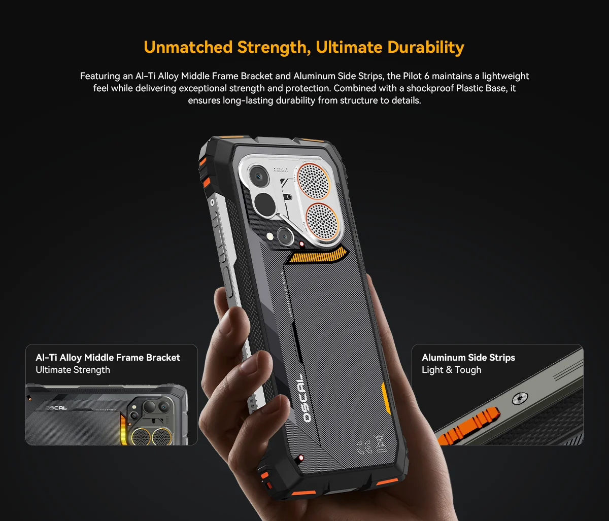 Blackview Oscal Pilot 6 Thermal Rugged Phone 12GB+256GB Night Vision Camera 6.67" Android 16 MediaTek MT8781 Helio G100 4G NFC