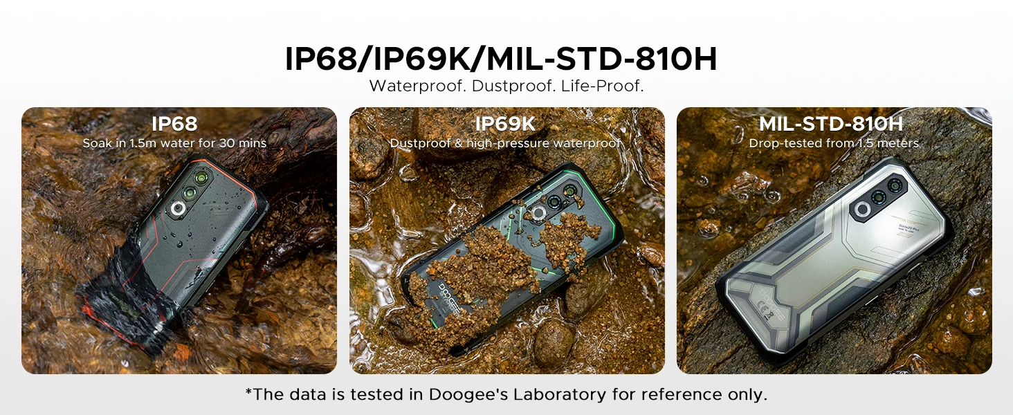 DOOGEE Blade20 Plus Rugged Phone 48GB+1TB 6.6" 120Hz Display 11800mAh Large Battery Helio G100 64MP Camera NFC Gemini AI NFC Android 16 Smartphone