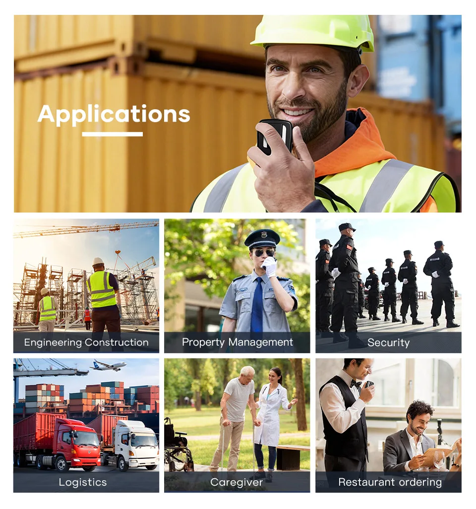 UNIWA BM008 Zello Walkie Talkie Zello SOS Button PTT Button 1800mAh POC Handheld Wireless BT Microphone for Android F400