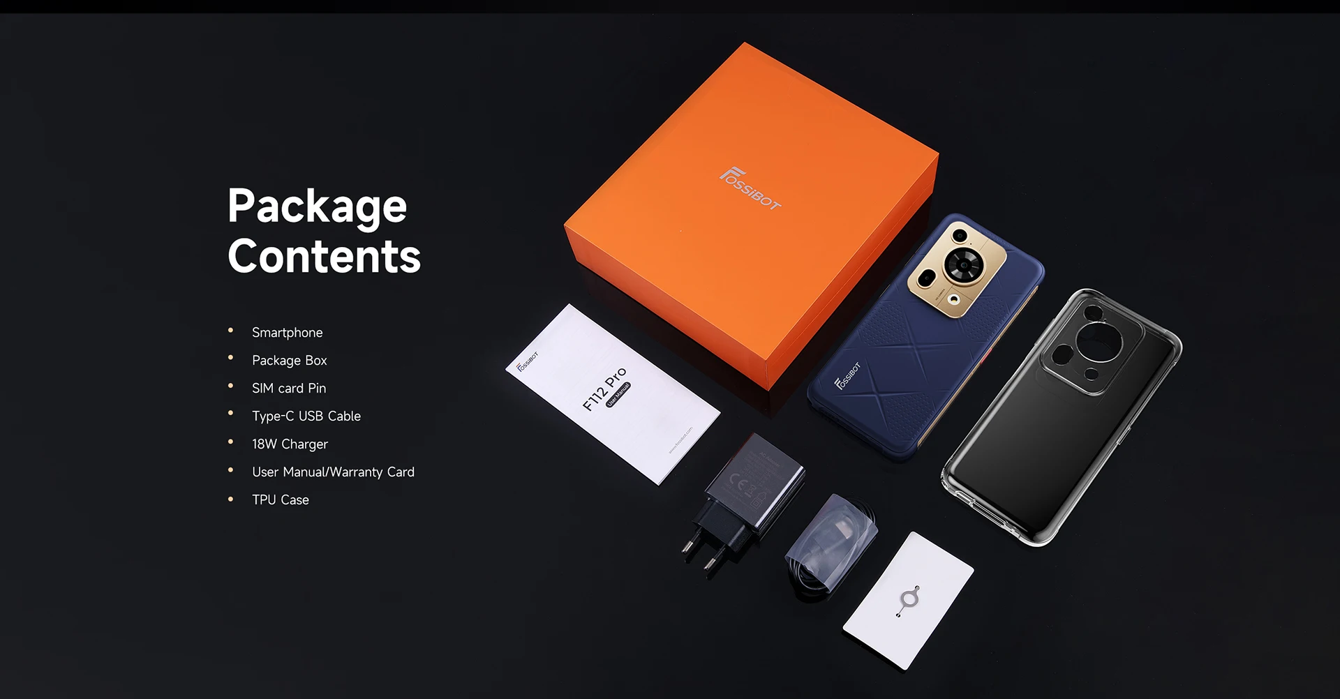 FOSSiBOT F112 Pro  24GB(8+16) 256GB Smartphone Android 14 NFC 5G Mobile Phone 6.88" HD+ Display 50MP Camera 7150mAh 18W Charging