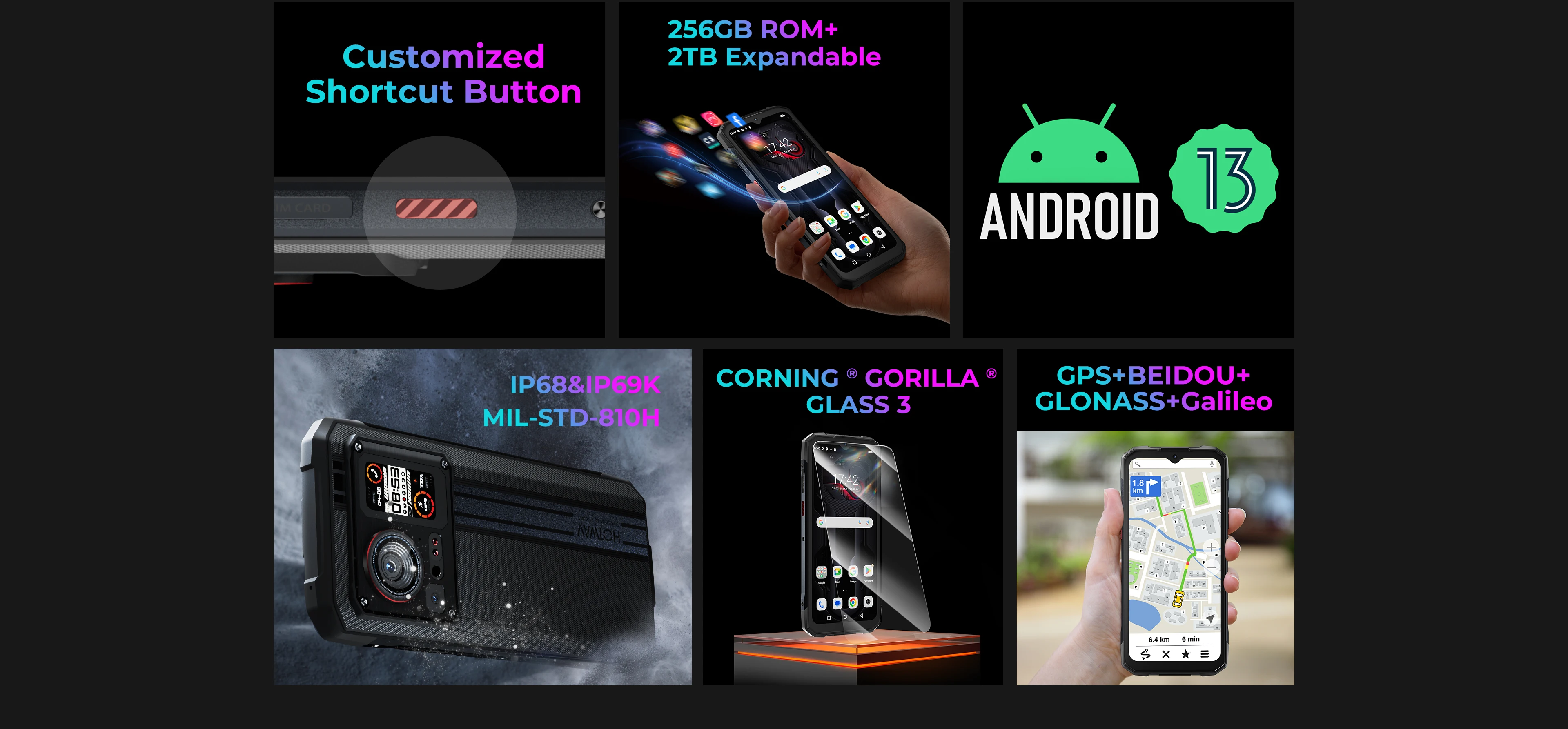 HOTWAV Cyber 15 Rugged Smartphones G99 Gaming Phones 200MP Outdoor Shooting Cellphones On Sale 6.6'' FHD+ 120Hz 12GB 256GB