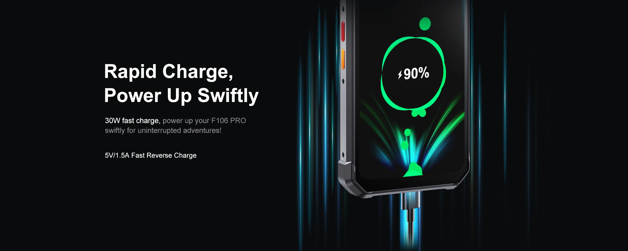 FOSSiBOT F106 PRO 15GB(8+7) 256GB Rugged 12000mAh 3W Camping Light 6.58”FHD Android 14 NFC Loud Speaker Global Version