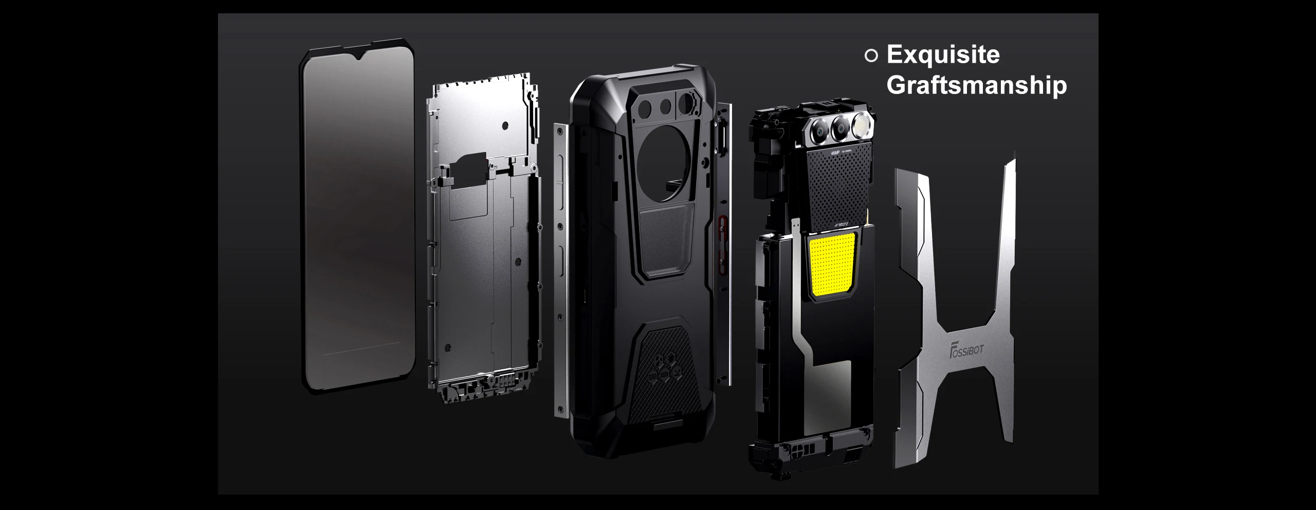 FOSSiBOT F106 PRO 15GB(8+7) 256GB Rugged 12000mAh 3W Camping Light 6.58”FHD Android 14 NFC Loud Speaker Global Version