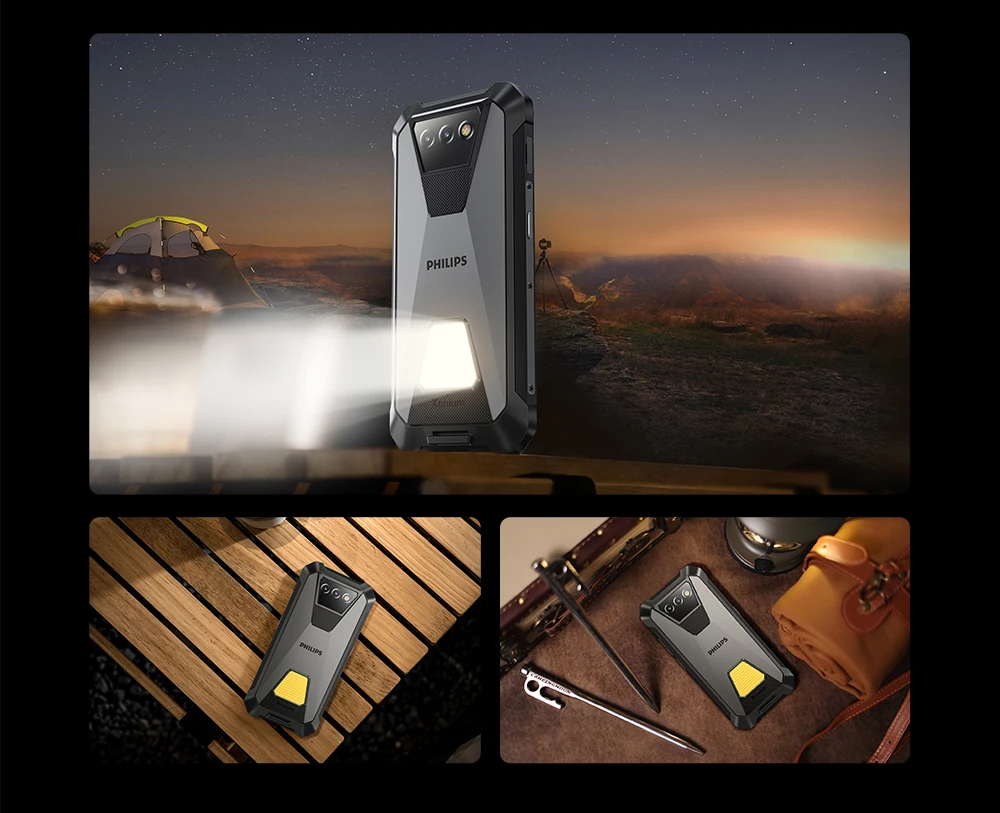 PHILIPS S8325 Rugged Smartphone Dual Sim 12(6+6)GB 256GB 6.745" 48MP NFC 10200mAh Android 16 Camping Lamp Waterproof Global