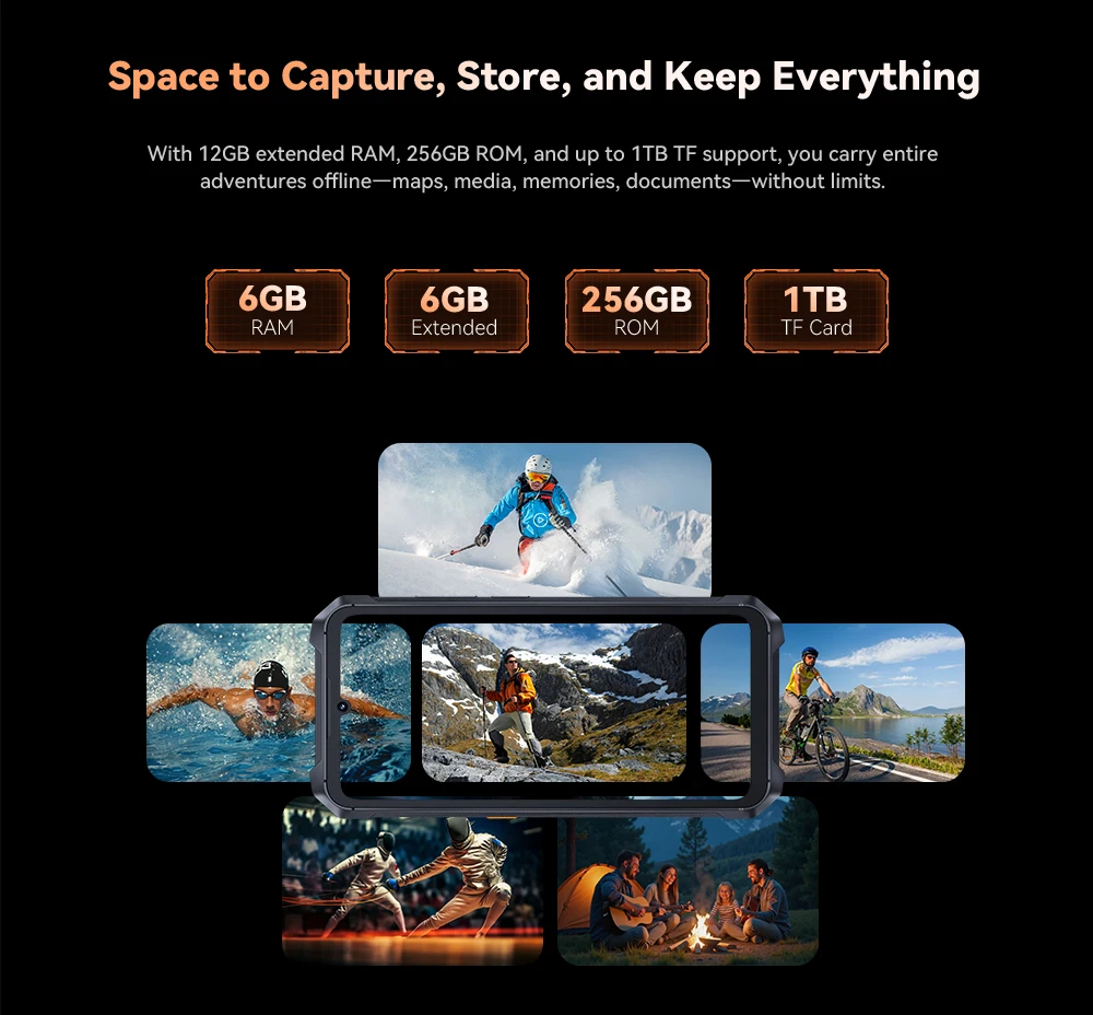 PHILIPS S8325 Rugged Smartphone Dual Sim 12(6+6)GB 256GB 6.745" 48MP NFC 10200mAh Android 16 Camping Lamp Waterproof Global
