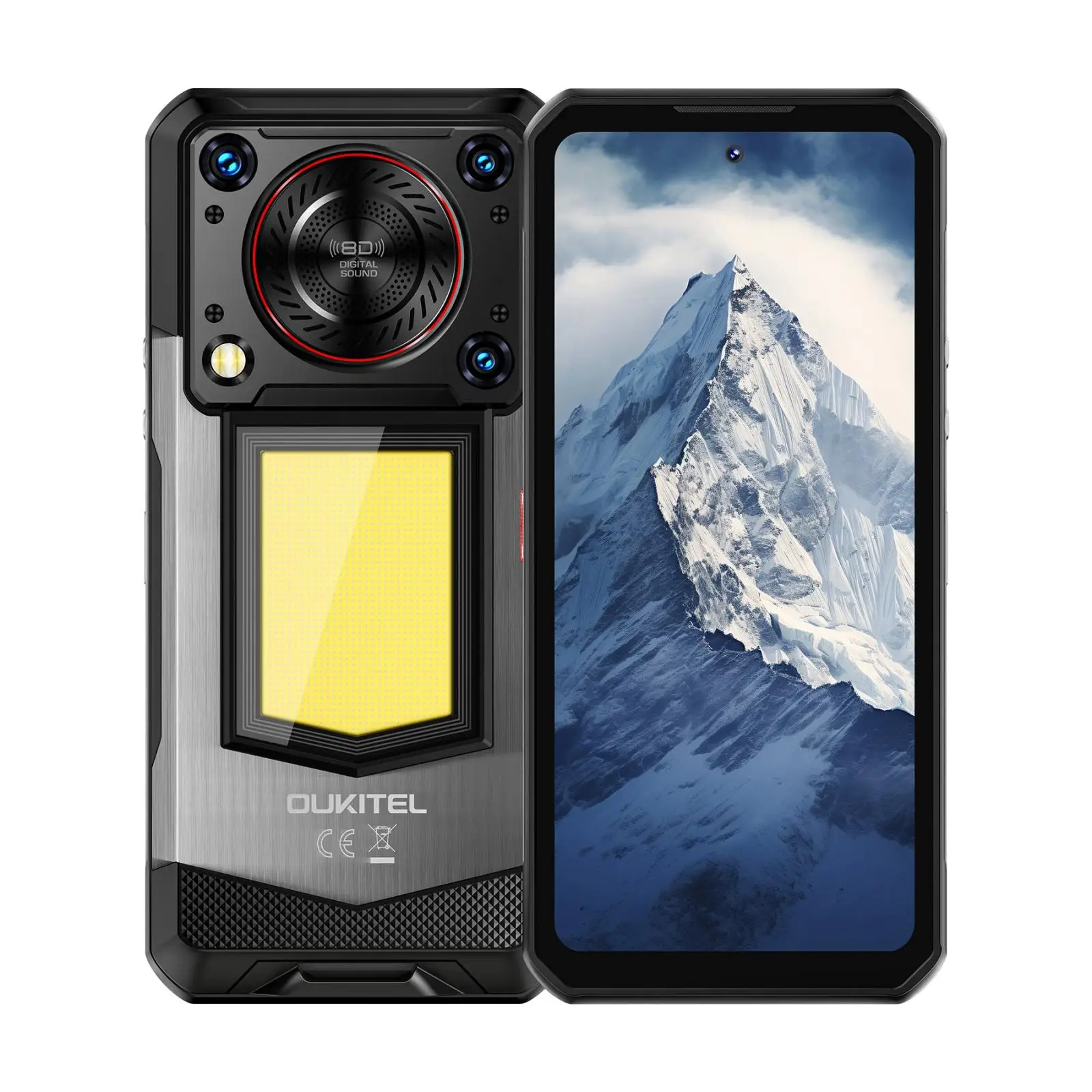 OUKITEL WP56 Rugged Phone 12GB+512GB 6.8“FHD 120Hz 16000mAh 45W 108MP Camera Android 15 Dimensity 7050 NFC 5G Smartphone
