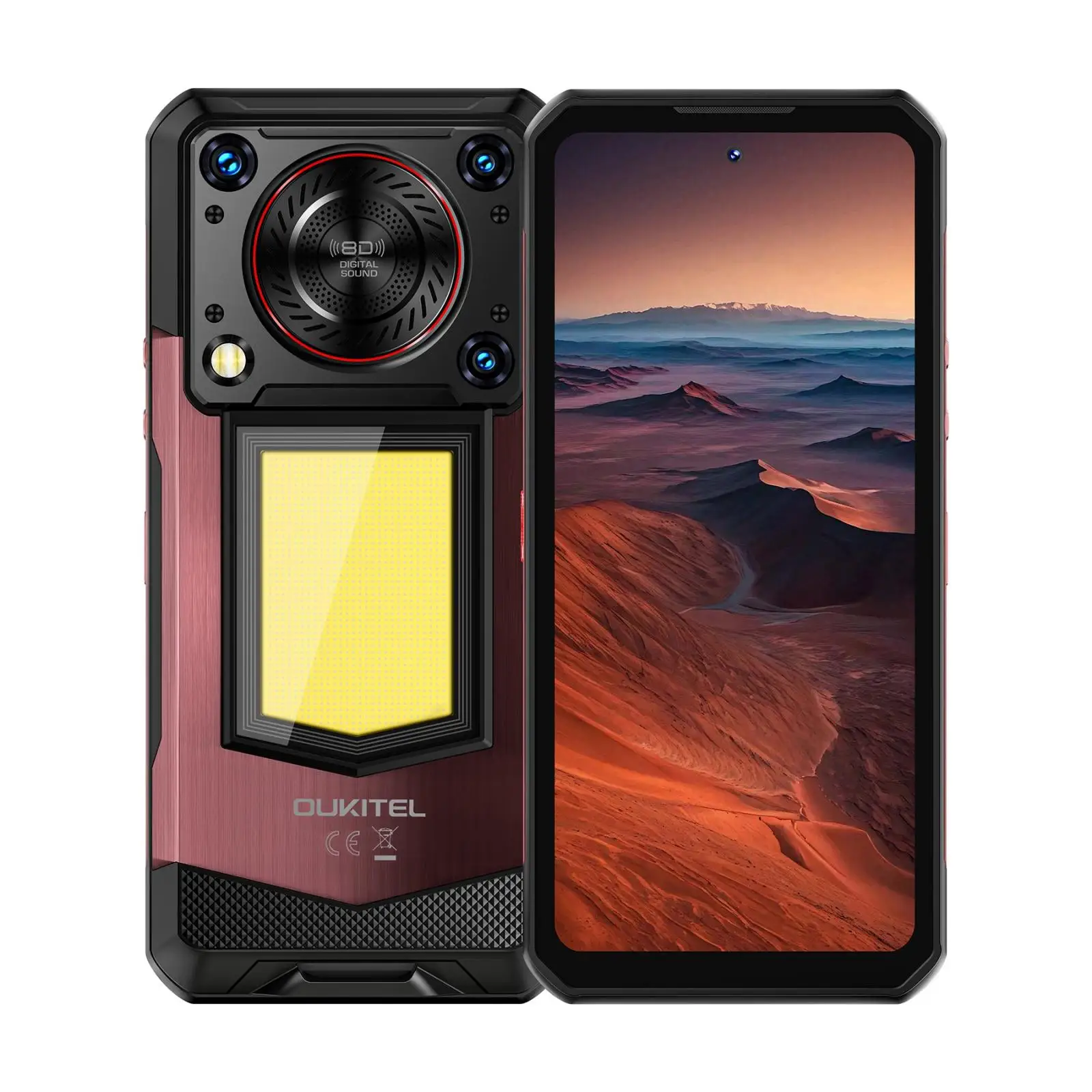 OUKITEL WP56 Rugged Phone 12GB+512GB 6.8“FHD 120Hz 16000mAh 45W 108MP Camera Android 15 Dimensity 7050 NFC 5G Smartphone
