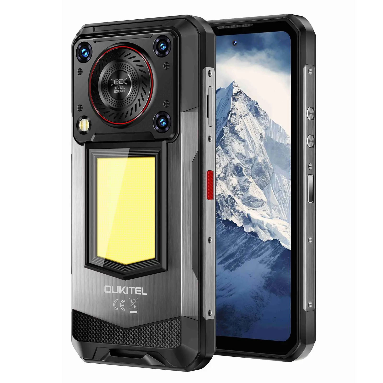 OUKITEL WP56 Rugged Phone 12GB+512GB 6.8“FHD 120Hz 16000mAh 45W 108MP Camera Android 15 Dimensity 7050 NFC 5G Smartphone