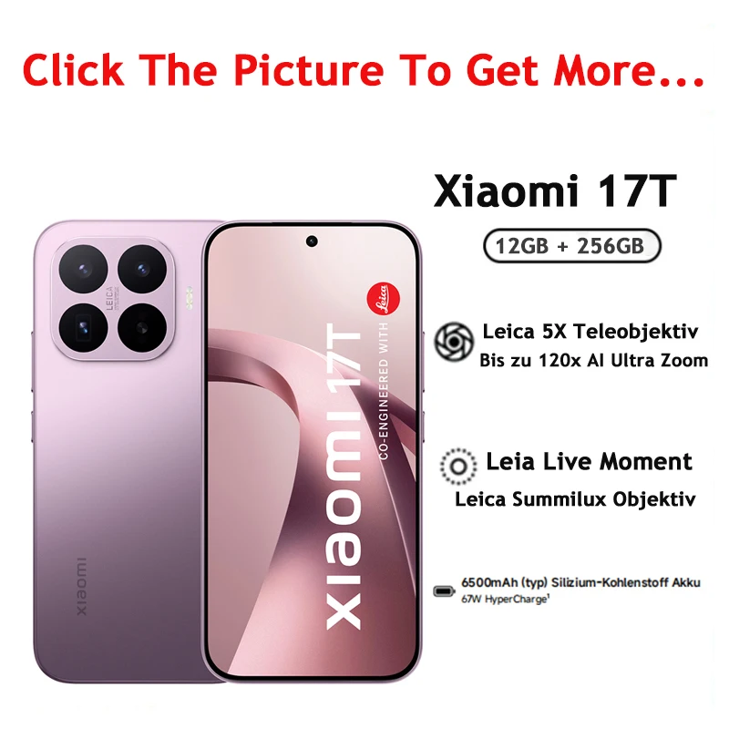Global Version Xiaomi 15t 12Gb 256Gb Mobile Phones Leica Triple Camera Ai Ecosystem Creativity Assistant Immersive 6.83" Display