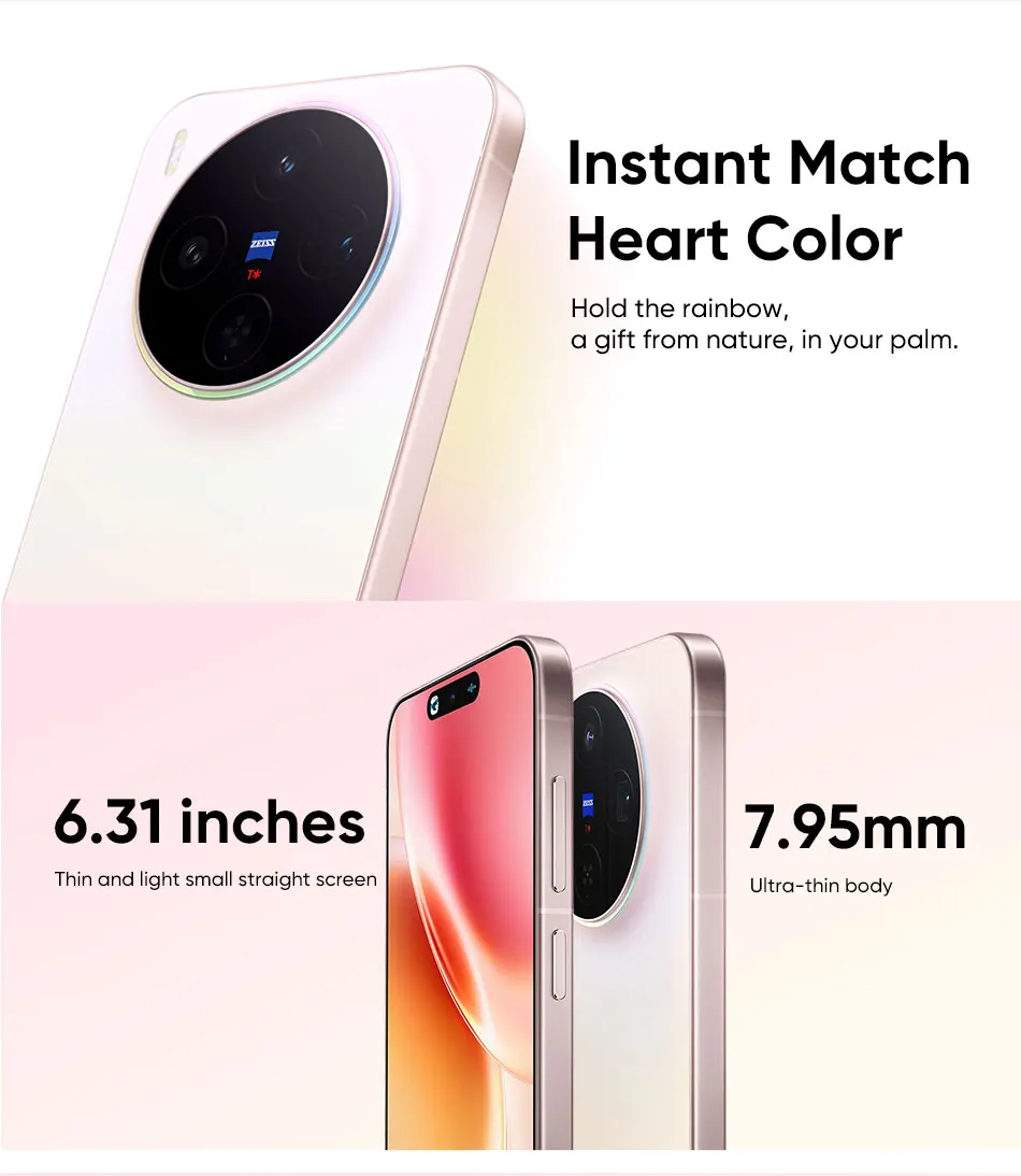 Vivo X300 5G Smartphones MediaTek Dimensity 9500 6.31' 120Hz 200MP OIS 6040mAh 90W SuperCharge Support NFC OTA