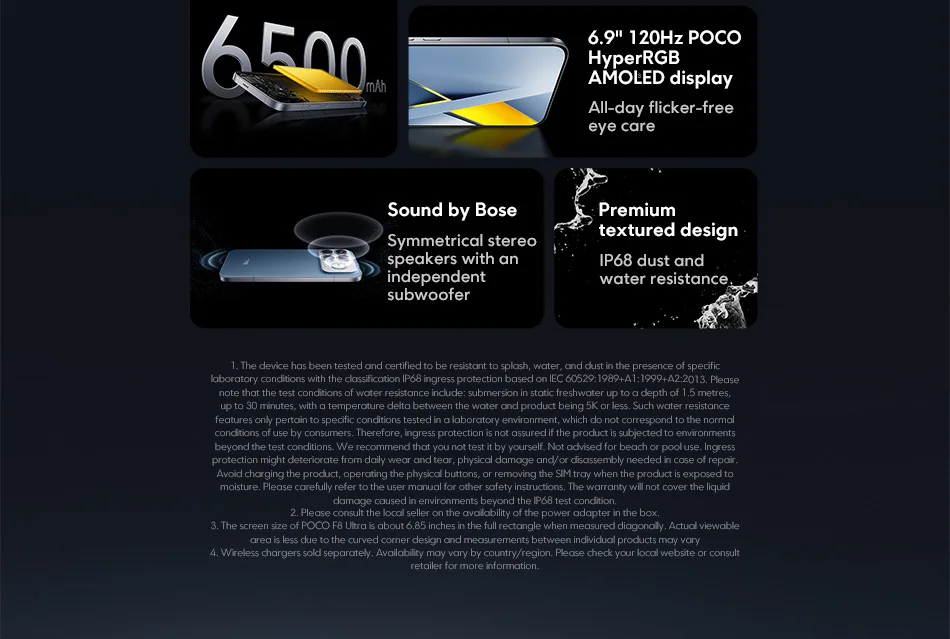 【World Premiere】POCO F8 Ultra Smartphone Snapdragon 8 Elite Gen 5 6500mAh 6.9"120Hz POCO Hyper RGB AMOLED display Supports NFC