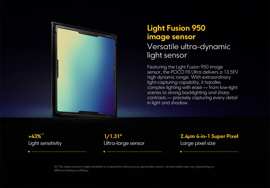 【World Premiere】POCO F8 Ultra Smartphone Snapdragon 8 Elite Gen 5 6500mAh 6.9"120Hz POCO Hyper RGB AMOLED display Supports NFC