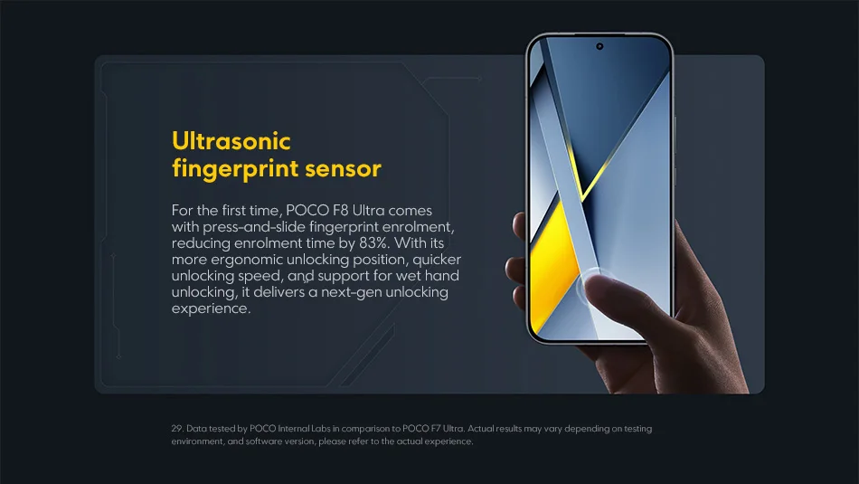 【World Premiere】POCO F8 Ultra Smartphone Snapdragon 8 Elite Gen 5 6500mAh 6.9"120Hz POCO Hyper RGB AMOLED display Supports NFC