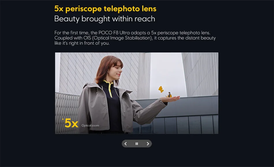 【World Premiere】POCO F8 Ultra Smartphone Snapdragon 8 Elite Gen 5 6500mAh 6.9"120Hz POCO Hyper RGB AMOLED display Supports NFC