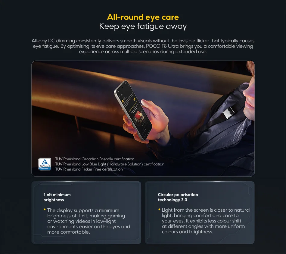 【World Premiere】POCO F8 Ultra Smartphone Snapdragon 8 Elite Gen 5 6500mAh 6.9"120Hz POCO Hyper RGB AMOLED display Supports NFC