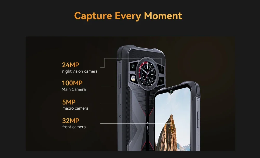 [Shipping From Poland] Cubot KingKong 9 24GB(12+12)+256GB Rugged Smartphone 10600mAh(33W) 6.58"FHD+, 100MP+24MP Night Vision, Shockproof/Waterproof