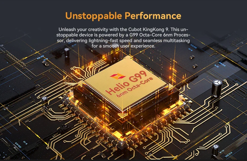 [Shipping From Poland] Cubot KingKong 9 24GB(12+12)+256GB Rugged Smartphone 10600mAh(33W) 6.58"FHD+, 100MP+24MP Night Vision, Shockproof/Waterproof