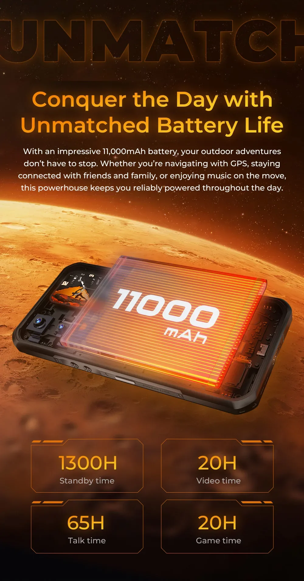 Oukitel WP66 Ultra-slim Rugged Smartphone, 36GB(12+24) RAM+512GB ROM, Dual Screen with Auxiliary Secondary Display, Dimensity 7000 5G Chipset, 6.6" FHD+ 120Hz Screen, 11000mAh Big Battery, 100MP Main Camera, 33W Fast Charging