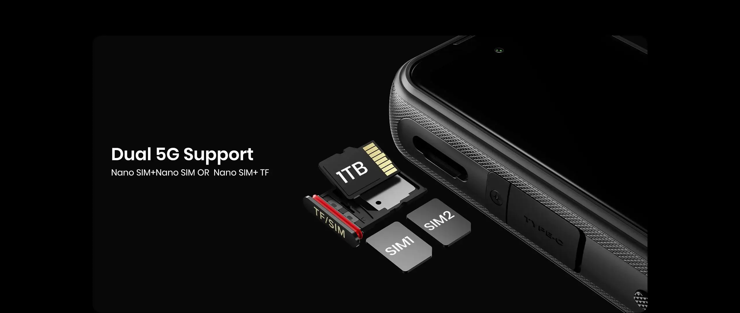 Fossibot F116 pro 5G Rugged 12GB RAM 256GB Storage 152.6° Wide-Angle Mini Camera 4-inch 3700mAh Battery Dimensity 7300 Android16