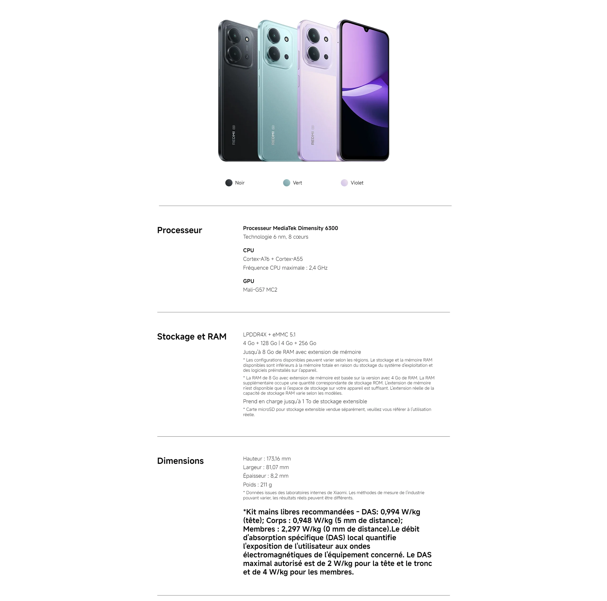Xiaomi France | REDMI 15C 5G, 6 000 mAh long battery life, immersive screen 6,9", MediaTek Dimensity 6300 with 5G