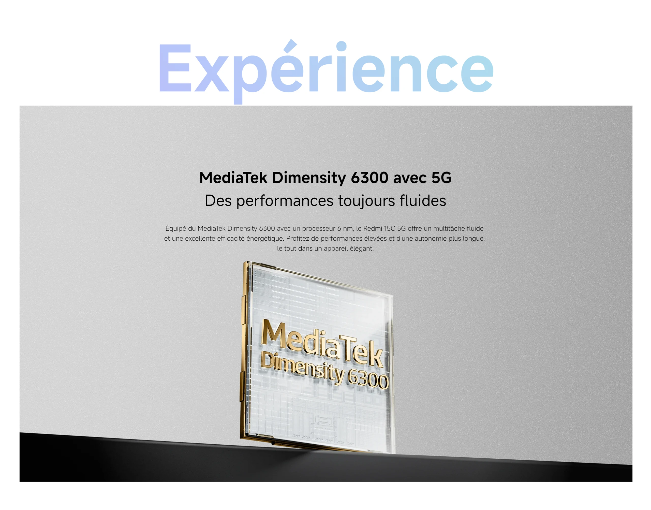 Xiaomi France | REDMI 15C 5G, 6 000 mAh long battery life, immersive screen 6,9", MediaTek Dimensity 6300 with 5G