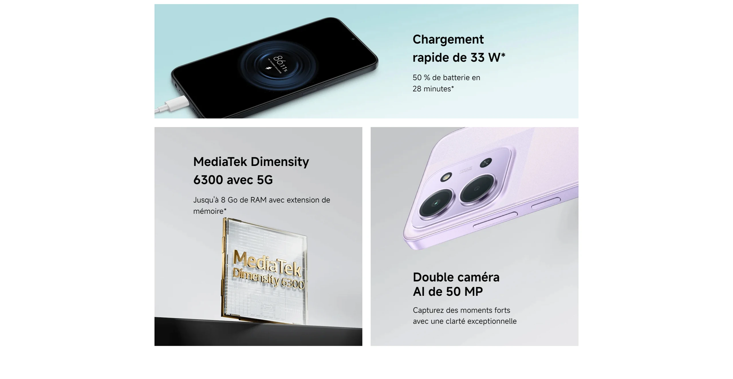 Xiaomi France | REDMI 15C 5G, 6 000 mAh long battery life, immersive screen 6,9", MediaTek Dimensity 6300 with 5G
