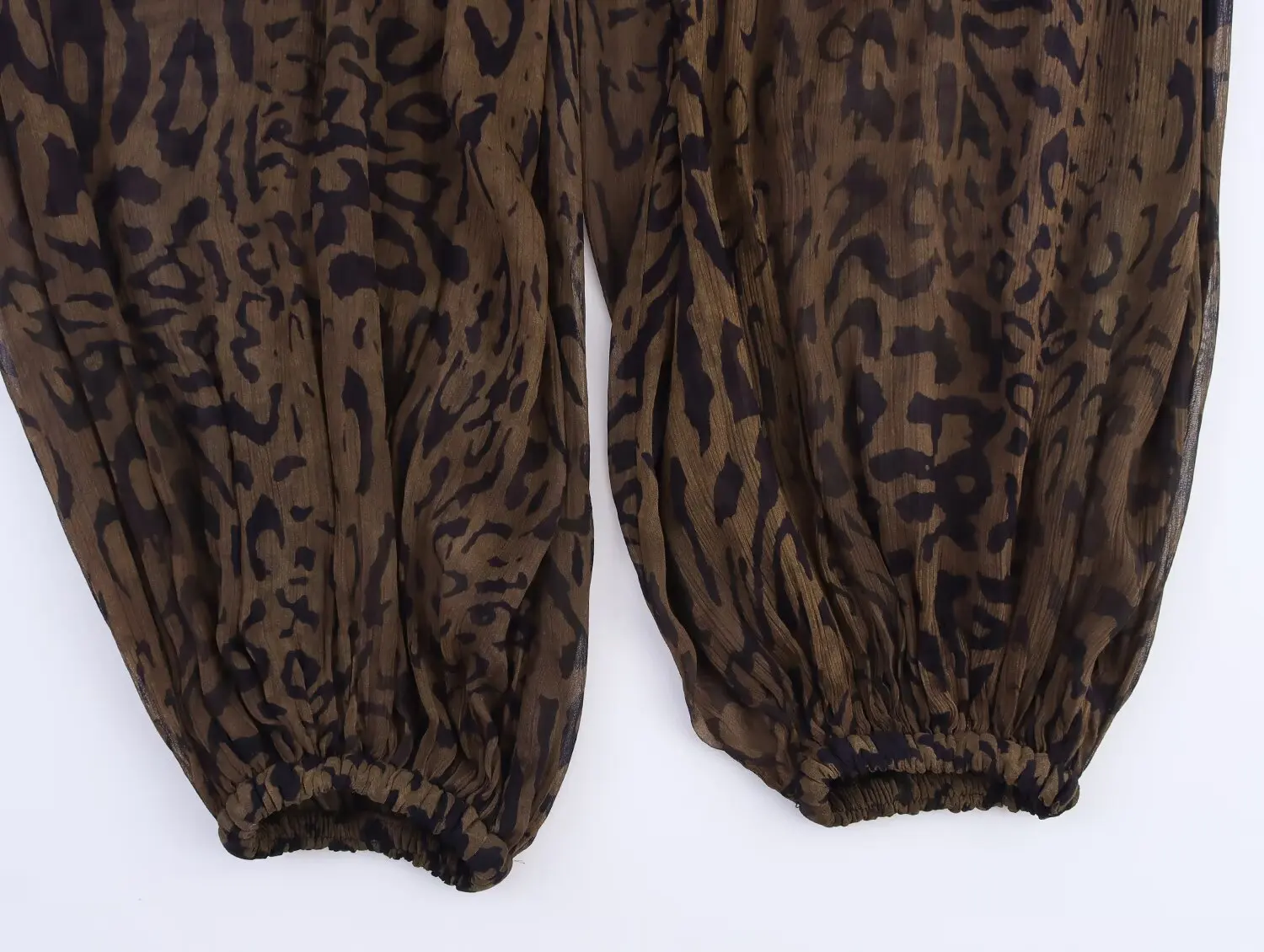 Casual Chic Lantern Pants Women Pant Vintage Animal Printed Translucent Pants Fashion 2026 Spring Streetwear Trousers