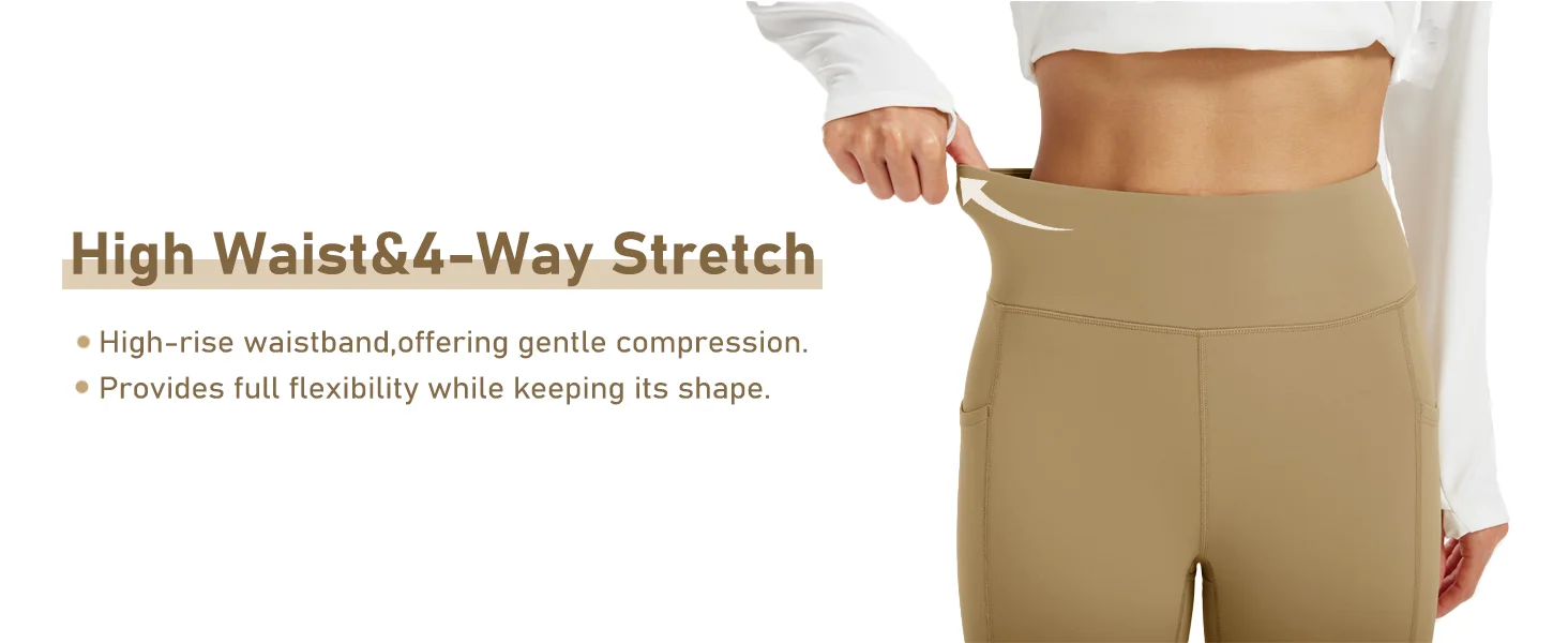 TACVASEN Fleece Lined Water Resistant Leggings Slim Flare Pants Womens High Waist Winter Warm Casual Yoga Pants with Pockets