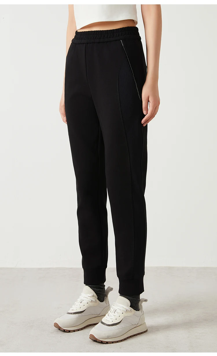 K2570L In Stock Winter High Quality Luxury Women's Clothing 80% Long Staple Cotton Sweatshirt Trousers