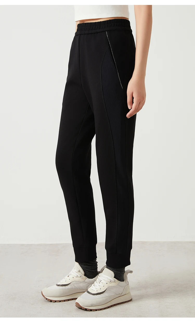 K2570L In Stock Winter High Quality Luxury Women's Clothing 80% Long Staple Cotton Sweatshirt Trousers