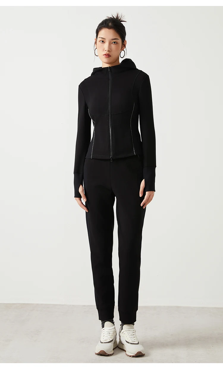 K2570L In Stock Winter High Quality Luxury Women's Clothing 80% Long Staple Cotton Sweatshirt Trousers