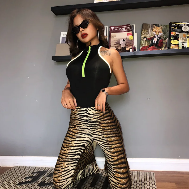 high waist leopard print flare leggings 2025 autumn winter women fashion sexy bodycon trousers club pants
