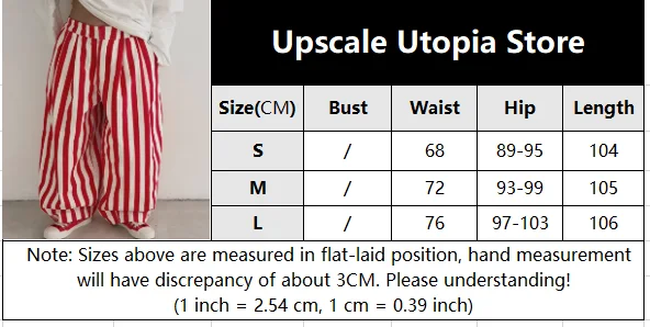 Casual Striped Balloon Pants Women Linen Elastic Waist Wide Leg Loose Fit Long Trousers 2026 Summer Lady Daily Street Wears New