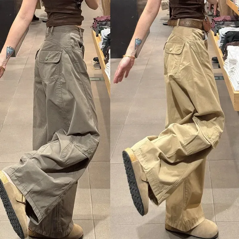 Women Floral Wide Leg Casual Pants High Waisted Loose Trousers 2025 Autumn New Arrival Slimming Comfort