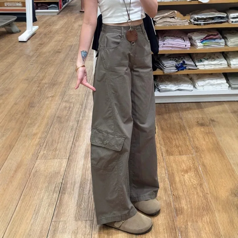 Women Floral Wide Leg Casual Pants High Waisted Loose Trousers 2025 Autumn New Arrival Slimming Comfort