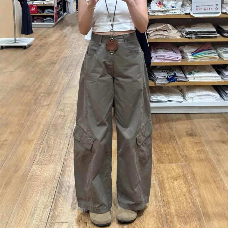 Women Floral Wide Leg Casual Pants High Waisted Loose Trousers 2025 Autumn New Arrival Slimming Comfort