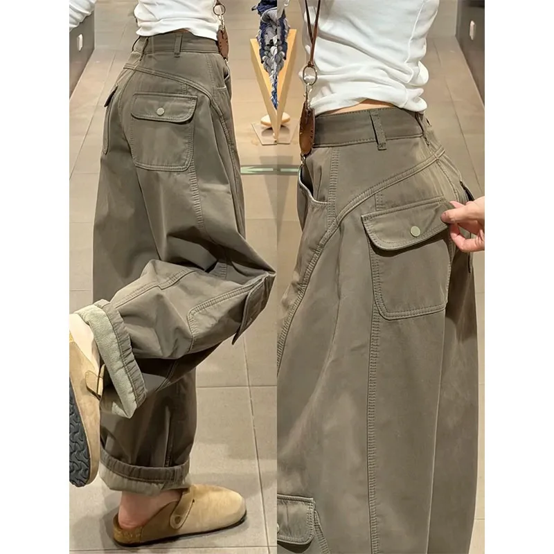 Women Floral Wide Leg Casual Pants High Waisted Loose Trousers 2025 Autumn New Arrival Slimming Comfort