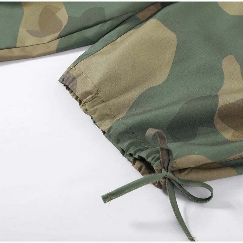 Women Camouflage Cargo Long Pants High Waist Wide Leg Drawstring Hem Baggy Trousers 2026 Autumn Casual Chic Vintage Streetwear