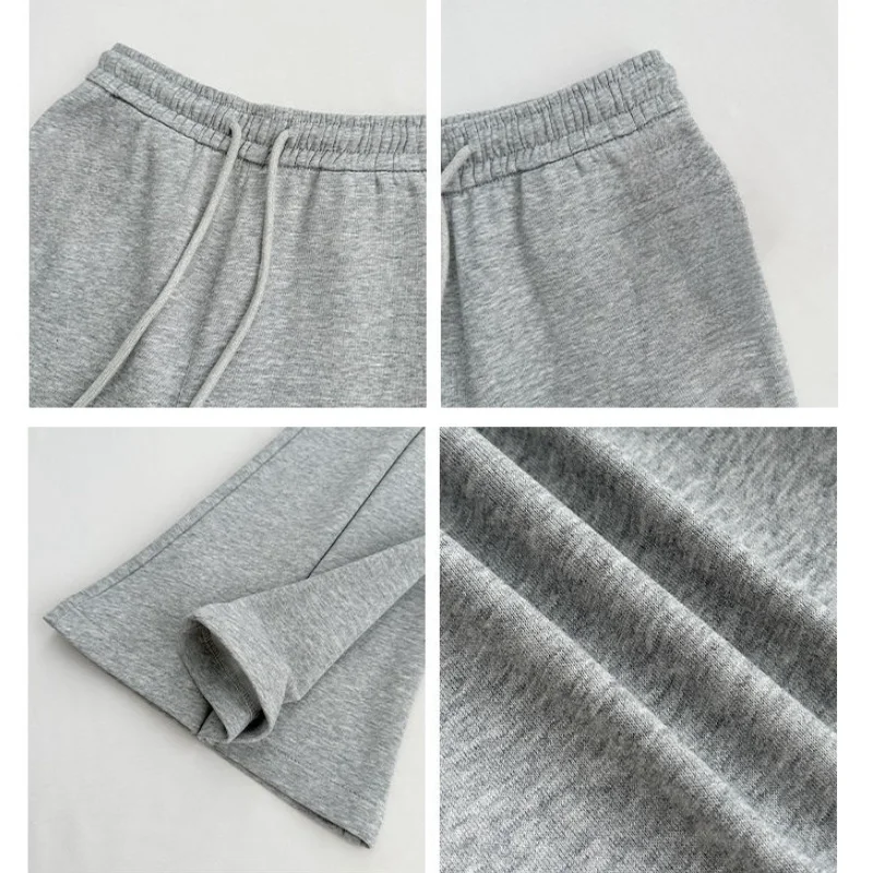 Streetwear Women Drawstring Flare Pants Casual Matching Sportswear New In Lady Leggings & Wide Leg Pants Boot Cut Long Trousers