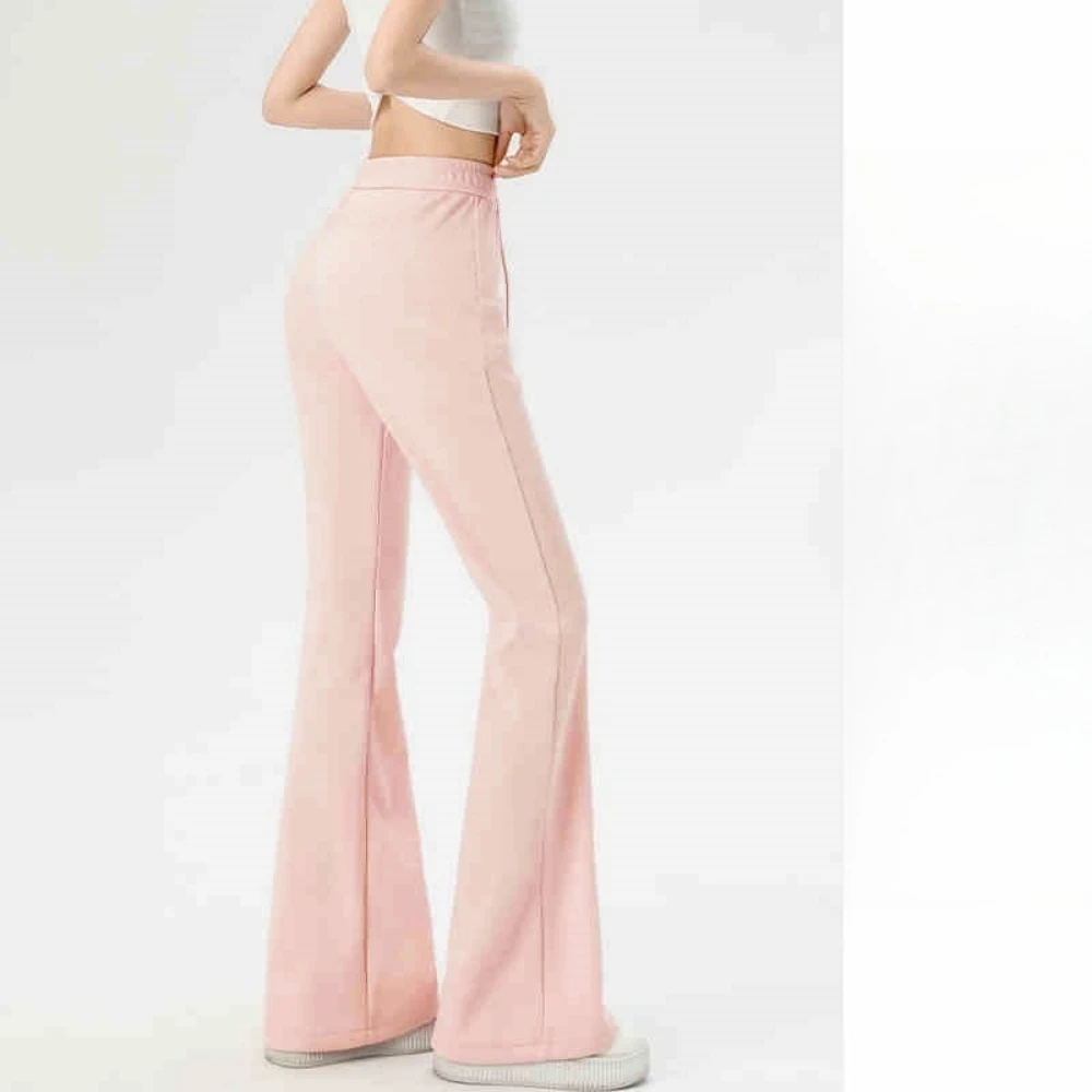 Streetwear Women Drawstring Flare Pants Casual Matching Sportswear New In Lady Leggings & Wide Leg Pants Boot Cut Long Trousers