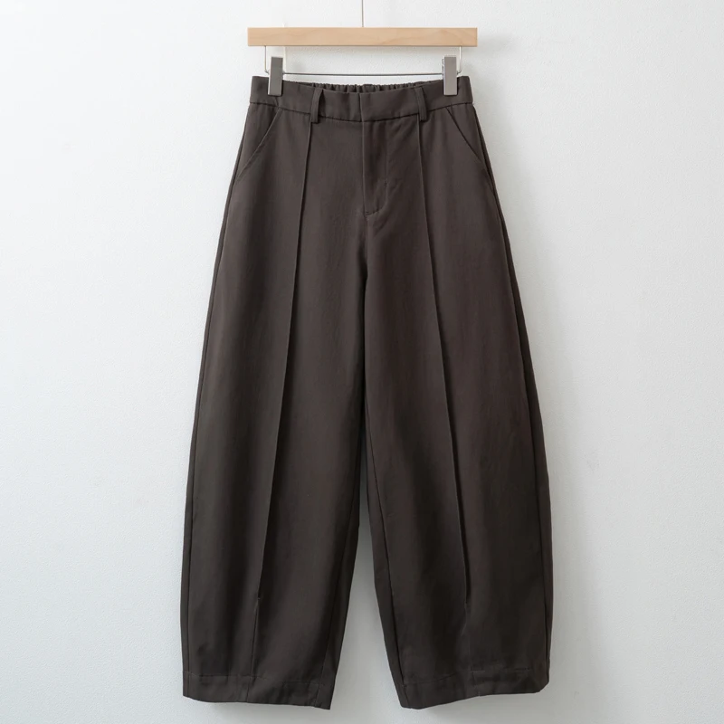 2026 Spring Summer Women Casual Elastic waist Cropped Harem pants office commuter Pants